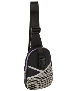 Fashion Nylon Sling Bag CJF142 BLACK